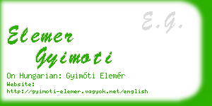 elemer gyimoti business card
